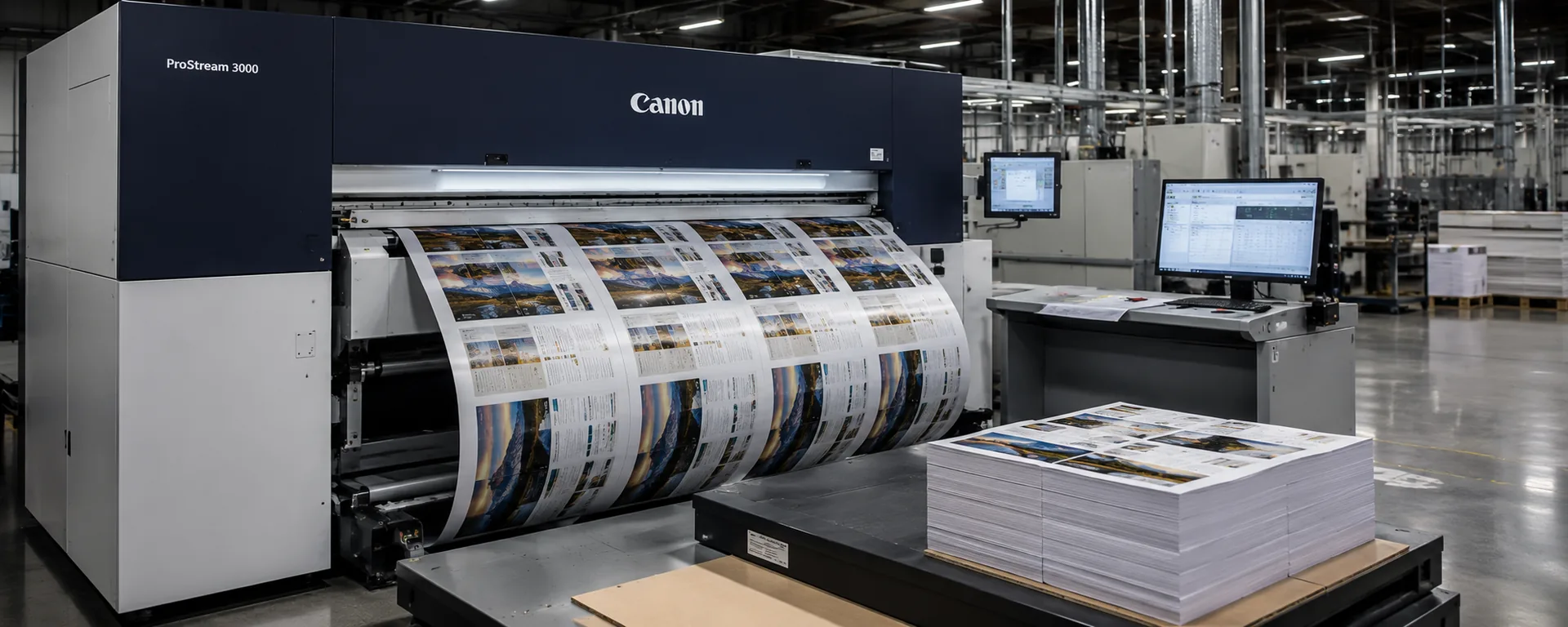 Digital production press running a short-run job at an Argo facility