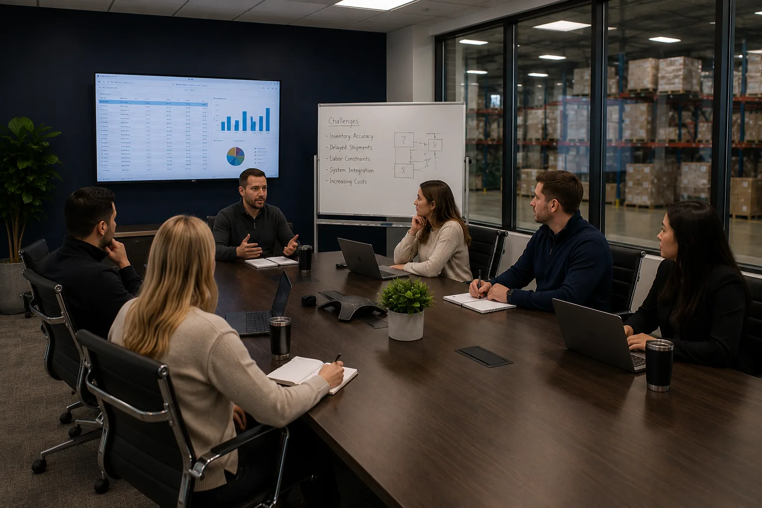 Argo team reviewing partner operations data in a planning session