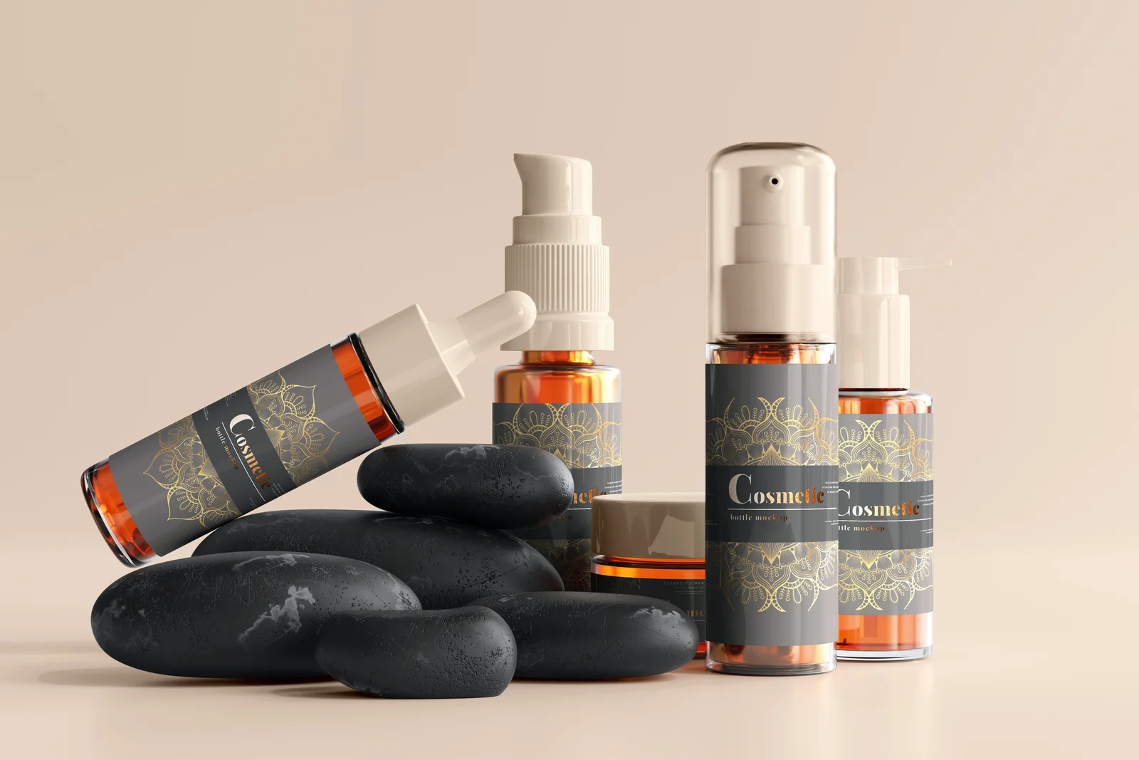 Skincare and beauty bottles