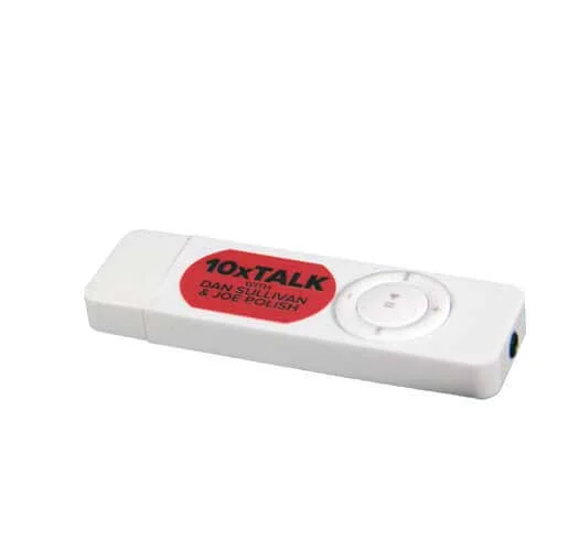 Compact portable MP3 player with earbuds