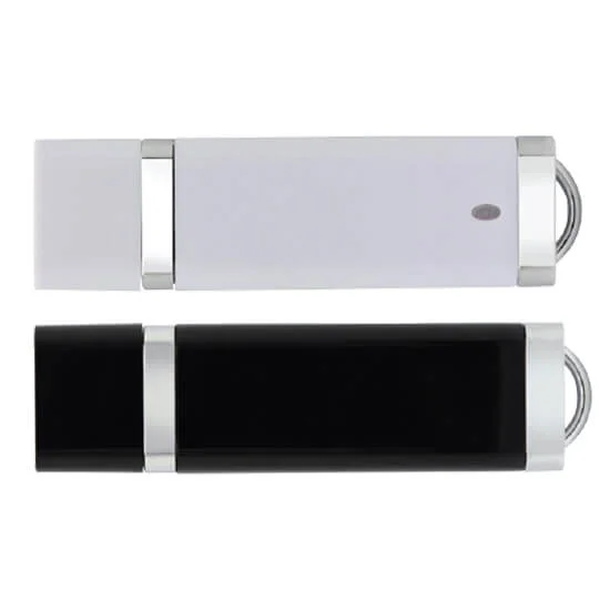 USB flash drives in clear plastic retail cases