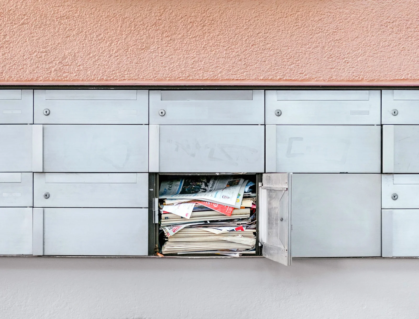 Mail slot receiving personalized printed mail