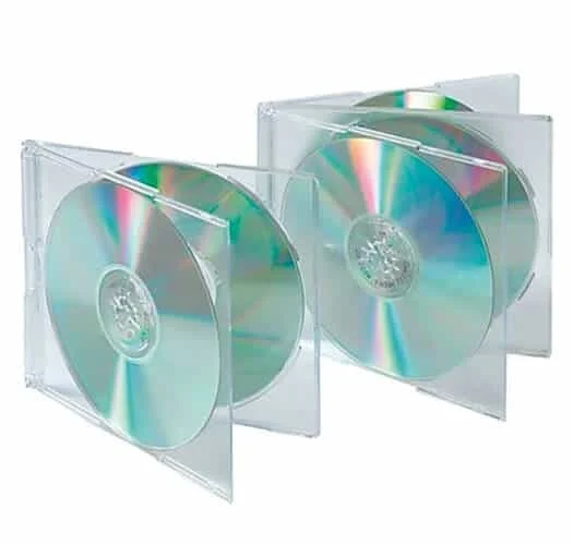 Standard multi-disc CD cases in assorted styles