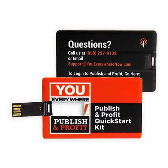 Webkey USB URL launcher embedded in a printed card